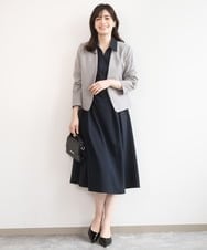 FIDGA30110 OFUON le MK(オフオン　ル　エムケー) [セットアップ対応]カラーレスジャケット/洗える グレー