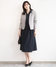 FIDGA30110 OFUON le MK(オフオン　ル　エムケー) [セットアップ対応]カラーレスジャケット/洗える グレー