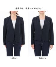 FIDGA30110 OFUON le MK(オフオン　ル　エムケー) [セットアップ対応]カラーレスジャケット/洗える グレー