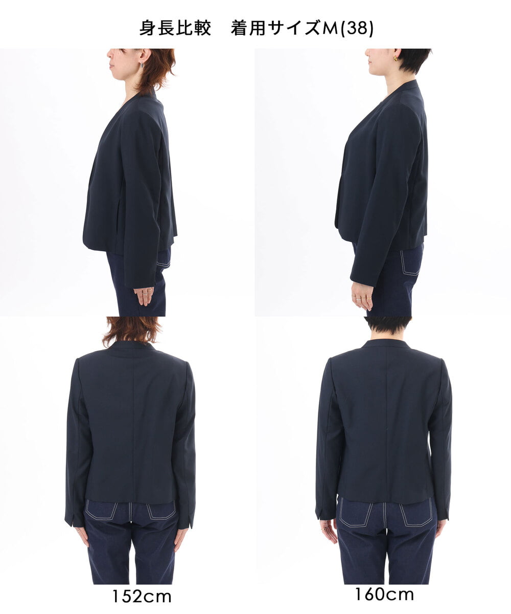 FIDGA30110 OFUON le MK(オフオン　ル　エムケー) [セットアップ対応]カラーレスジャケット/洗える グレー