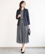 FIDGA31110 OFUON le MK(オフオン　ル　エムケー) [セットアップ対応]テーラードジャケット/洗える グレー