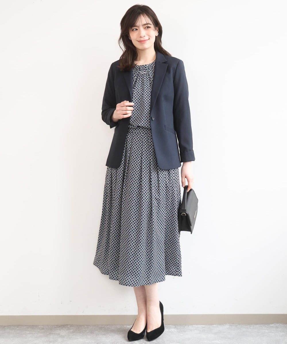 FIDGA31110 OFUON le MK(オフオン　ル　エムケー) [セットアップ対応]テーラードジャケット/洗える グレー