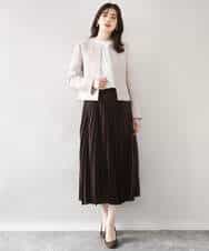 FIDJA51110 OFUON le MK(オフオン　ル　エムケー) [セットアップ対応]ノーカラージャケット/洗える/WEB限定サイズあり ベージュ