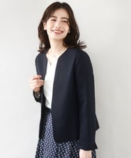 FIDJA52110 OFUON le MK(オフオン　ル　エムケー) [セットアップ対応]カラーレスジャケット/洗える/WEB限定サイズあり ネイビー