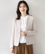 FIDJA52110 OFUON le MK(オフオン　ル　エムケー) [セットアップ対応]カラーレスジャケット/洗える/WEB限定サイズあり ベージュ