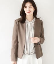 FIDJA52110 OFUON le MK(オフオン　ル　エムケー) [セットアップ対応]カラーレスジャケット/洗える/WEB限定サイズあり モカ