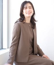 FIDJA52110 OFUON le MK(オフオン　ル　エムケー) [セットアップ対応]カラーレスジャケット/洗える/WEB限定サイズあり モカ