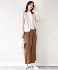 FIDJA52110 OFUON le MK(オフオン　ル　エムケー) [セットアップ対応]カラーレスジャケット/洗える/WEB限定サイズあり ベージュ