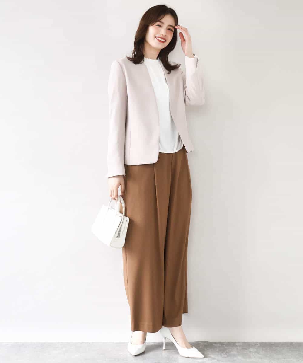 FIDJA52110 OFUON le MK(オフオン　ル　エムケー) [セットアップ対応]カラーレスジャケット/洗える/WEB限定サイズあり ベージュ