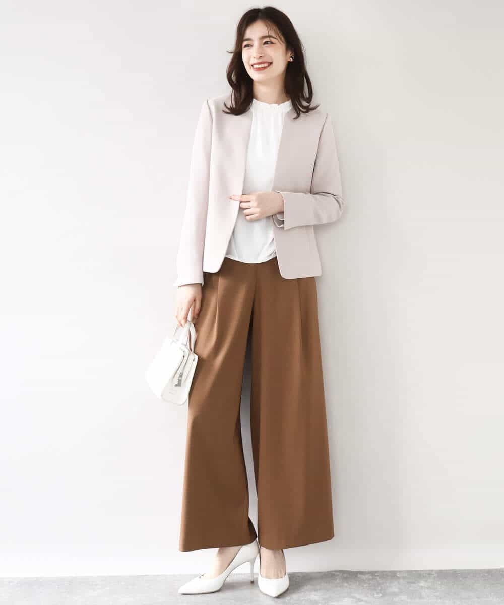 FIDJA52110 OFUON le MK(オフオン　ル　エムケー) [セットアップ対応]カラーレスジャケット/洗える/WEB限定サイズあり ベージュ