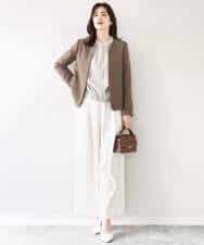 FIDJA52110 OFUON le MK(オフオン　ル　エムケー) [セットアップ対応]カラーレスジャケット/洗える/WEB限定サイズあり ベージュ