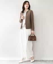 FIDJA52110 OFUON le MK(オフオン　ル　エムケー) [セットアップ対応]カラーレスジャケット/洗える/WEB限定サイズあり ベージュ