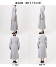 FIEBD12120 OFUON le MK(オフオン　ル　エムケー) ウールライクベルトデザインワンピース/洗える/WEB限定サイズあり ライトグレー