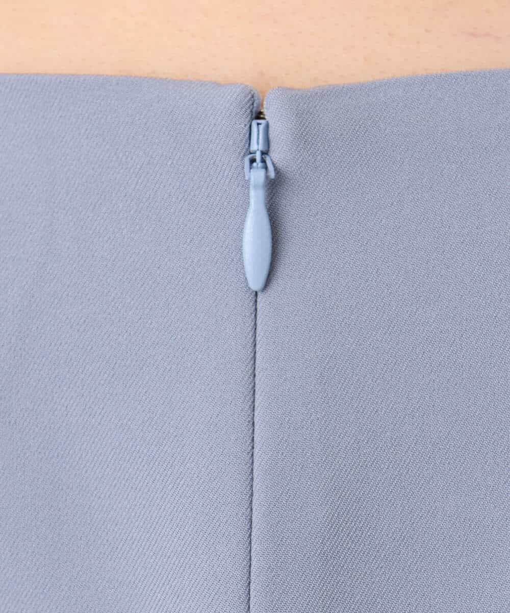 FIEDD20120 OFUON le MK(オフオン ル エムケー) シフォンプリーツデザインワンピース/洗える/WEB限定サイズあり グレイッシュブルー