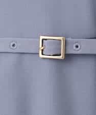 FIEDD20120 OFUON le MK(オフオン ル エムケー) シフォンプリーツデザインワンピース/洗える/WEB限定サイズあり グレイッシュブルー