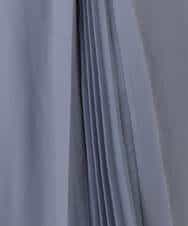 FIEDD20120 OFUON le MK(オフオン ル エムケー) シフォンプリーツデザインワンピース/洗える/WEB限定サイズあり グレイッシュブルー