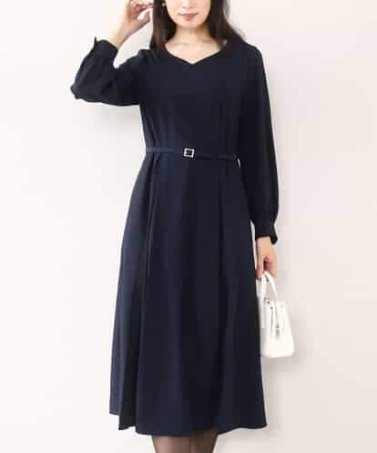 FIEDD20120 OFUON le MK シフォンプリーツデザインワンピース/洗える/WEB限定サイズあり