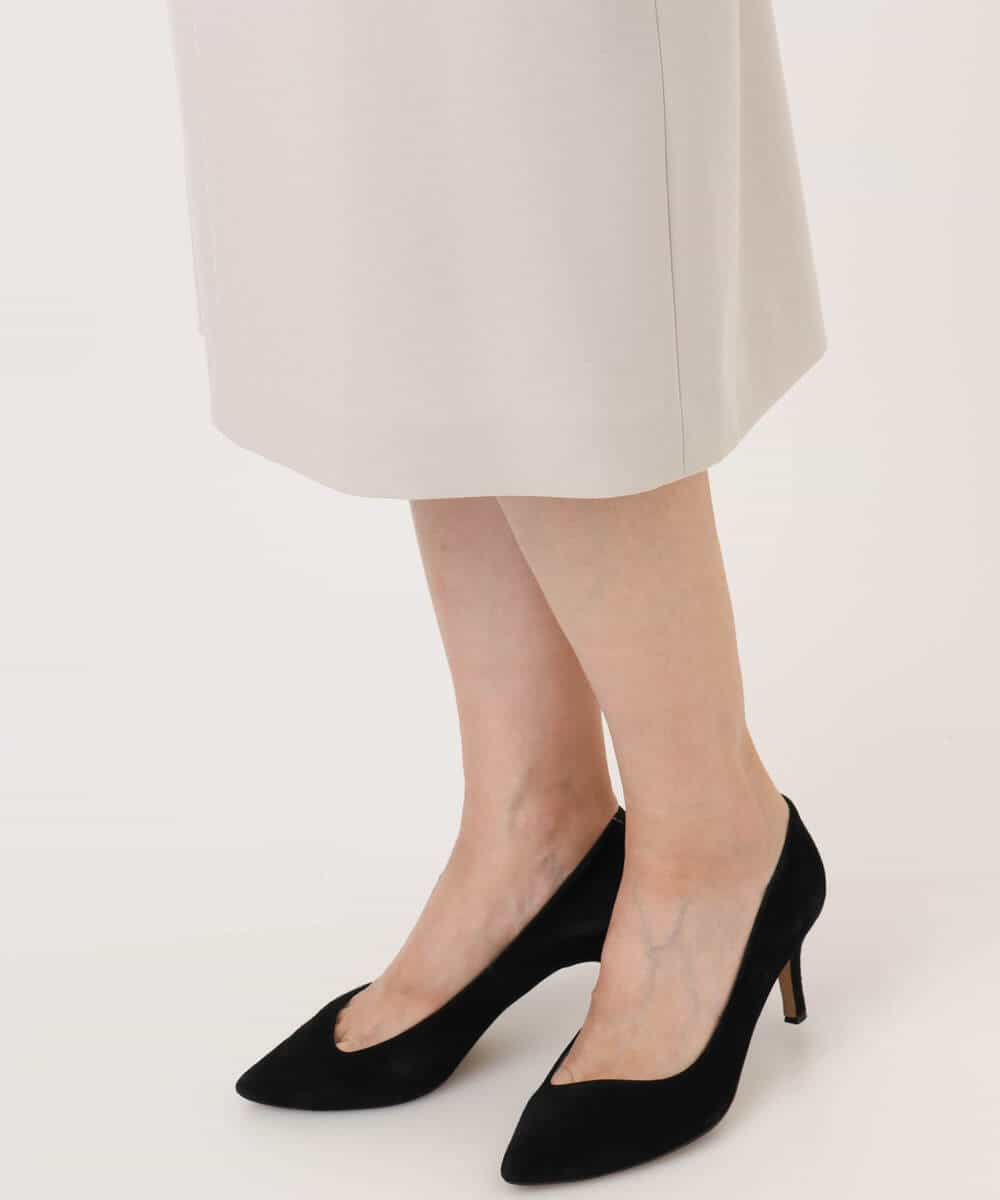 FIEDD21120 OFUON le MK(オフオン ル エムケー) サイドパール調釦デザインVネックジャンパースカート/洗える/WEB限定サイズあり ベージュ