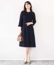 FIEFD03120 OFUON le MK(オフオン　ル　エムケー) [セットアップ対応]ツイードデザインワンピース/WEB限定 ライトグレー