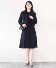 FIEFD03120 OFUON le MK(オフオン　ル　エムケー) [セットアップ対応]ツイードデザインワンピース/WEB限定 ライトグレー