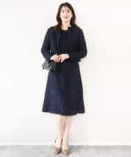 FIEFD03120 OFUON le MK(オフオン　ル　エムケー) [セットアップ対応]ツイードデザインワンピース/WEB限定 ライトグレー