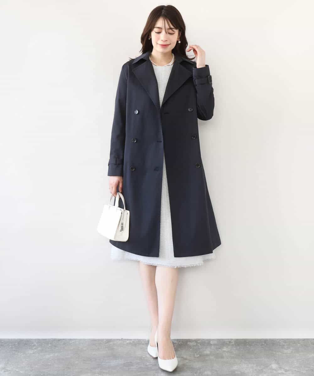 FIEFD03120 OFUON le MK(オフオン　ル　エムケー) [セットアップ対応]ツイードデザインワンピース/WEB限定 ライトグレー