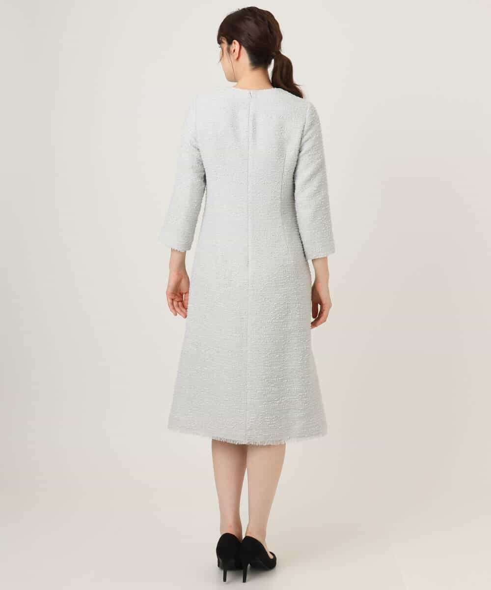 FIEFD03120 OFUON le MK(オフオン　ル　エムケー) [セットアップ対応]ツイードデザインワンピース/WEB限定 ライトグレー
