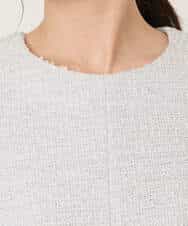 FIEFD03120 OFUON le MK(オフオン　ル　エムケー) [セットアップ対応]ツイードデザインワンピース/WEB限定 ライトグレー