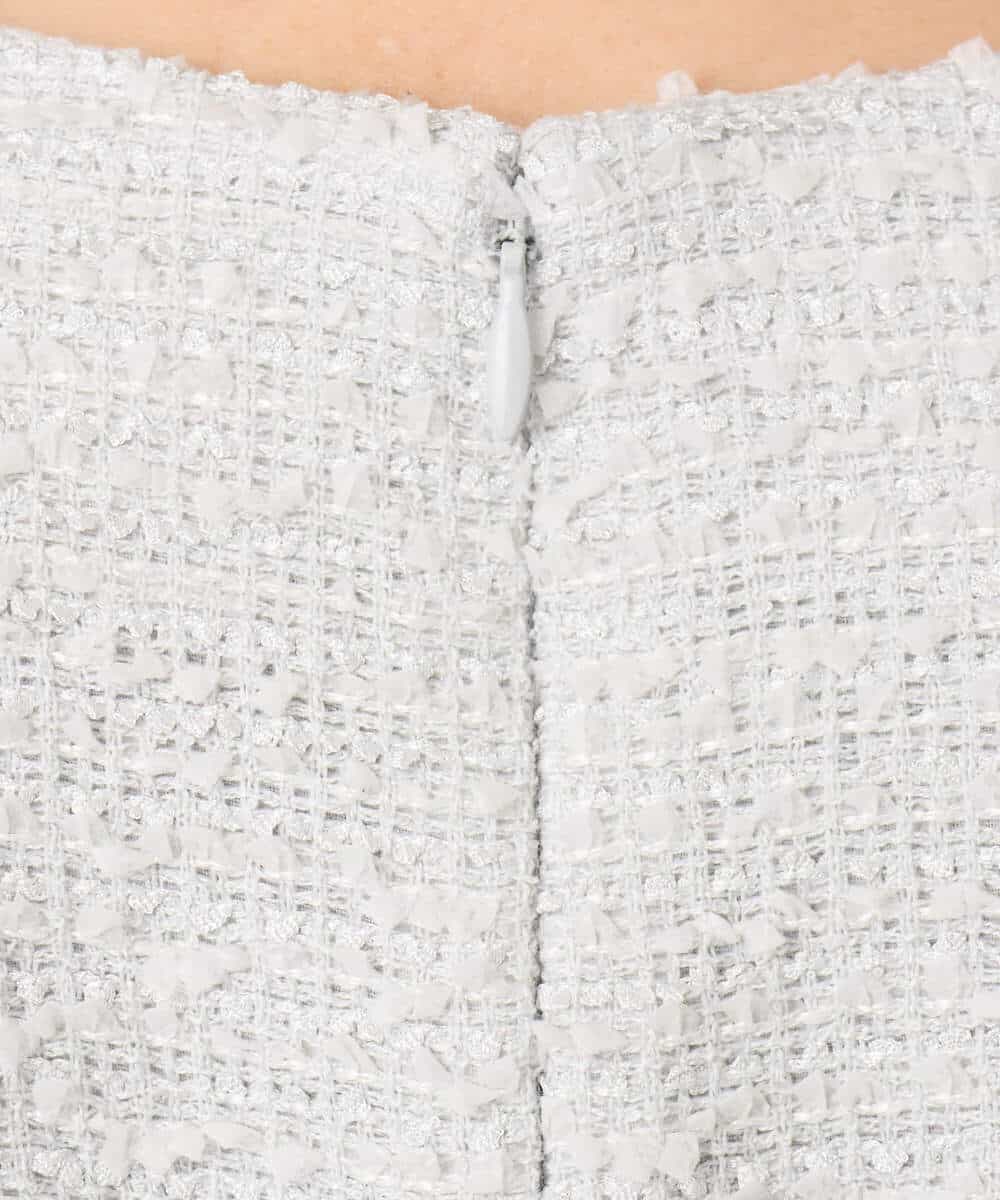 FIEFD03120 OFUON le MK(オフオン　ル　エムケー) [セットアップ対応]ツイードデザインワンピース/WEB限定 ライトグレー