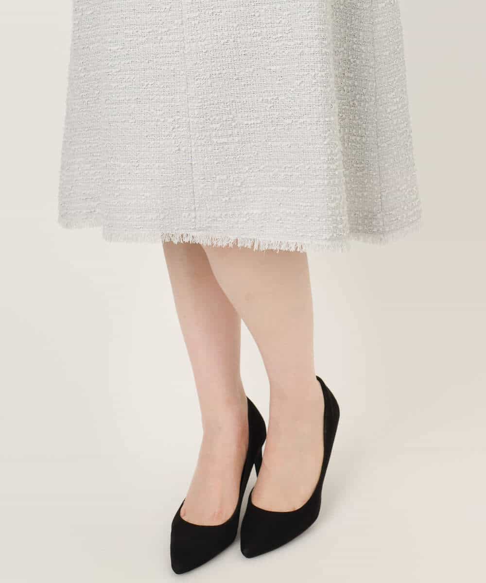 FIEFD03120 OFUON le MK(オフオン　ル　エムケー) [セットアップ対応]ツイードデザインワンピース/WEB限定 ライトグレー