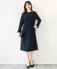 FIEFD05110 OFUON le MK(オフオン　ル　エムケー) ウエストタックワンピース/洗える/WEB限定サイズあり アイボリー