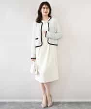 FIEFD05110 OFUON le MK(オフオン　ル　エムケー) ウエストタックワンピース/洗える/WEB限定サイズあり アイボリー