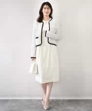 FIEFD05110 OFUON le MK(オフオン　ル　エムケー) ウエストタックワンピース/洗える/WEB限定サイズあり アイボリー