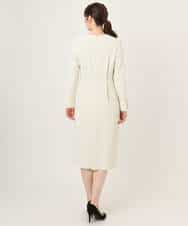 FIEFD05110 OFUON le MK(オフオン　ル　エムケー) ウエストタックワンピース/洗える/WEB限定サイズあり アイボリー