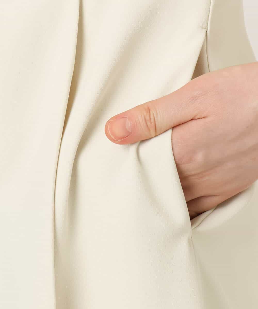 FIEFD05110 OFUON le MK(オフオン　ル　エムケー) ウエストタックワンピース/洗える/WEB限定サイズあり アイボリー