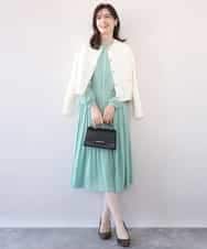 FIEFD09120 OFUON le MK(オフオン　ル　エムケー) プリーツジョーゼットワンピース/洗える/WEB限定サイズあり ミントグリーン