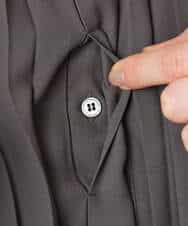 FIEFD09120 OFUON le MK(オフオン　ル　エムケー) プリーツジョーゼットワンピース/洗える/WEB限定サイズあり ダークグレー