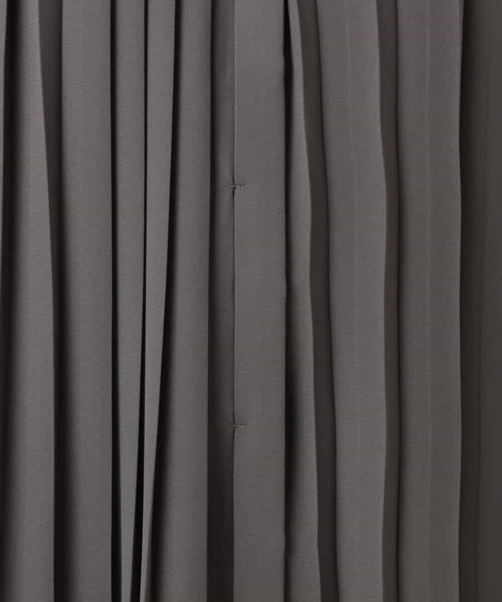 FIEFD09120 OFUON le MK(オフオン　ル　エムケー) プリーツジョーゼットワンピース/洗える/WEB限定サイズあり ダークグレー