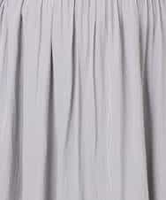 FIEFD13110 OFUON le MK(オフオン　ル　エムケー) パウダーサテン ボウタイワンピース/洗える/WEB限定サイズあり グレイッシュブルー