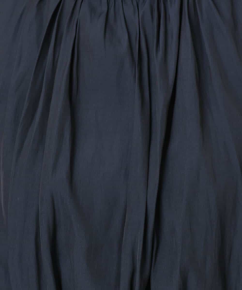 FIEFD13110 OFUON le MK(オフオン　ル　エムケー) パウダーサテン ボウタイワンピース/洗える/WEB限定サイズあり グレイッシュブルー