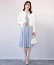 FIEFD41100 OFUON le MK(オフオン　ル　エムケー) カリグラフィープリント ジャージワンピース/洗える/WEB限定サイズあり ネイビー