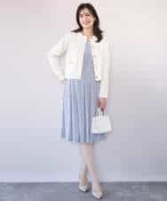 FIEFD41100 OFUON le MK(オフオン　ル　エムケー) カリグラフィープリント ジャージワンピース/洗える/WEB限定サイズあり ネイビー