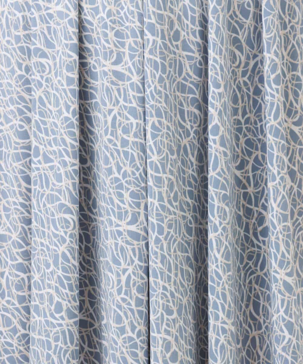 FIEFD41100 OFUON le MK(オフオン　ル　エムケー) カリグラフィープリント ジャージワンピース/洗える/WEB限定サイズあり ネイビー