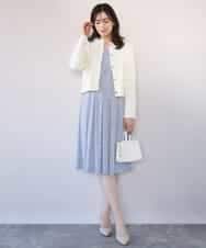 FIEFD41100 OFUON le MK(オフオン　ル　エムケー) カリグラフィープリント ジャージワンピース/洗える/WEB限定サイズあり ネイビー