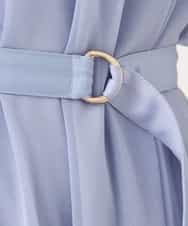 FIEGD17100 OFUON le MK(オフオン　ル　エムケー) キーネックシアーワンピース/洗濯機で洗える/WEB限定サイズあり パールブルー