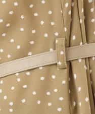 FIEGD19120 OFUON le MK(オフオン　ル　エムケー) ドット柄ウエストタックワンピース/洗濯機で洗える/WEB限定サイズあり モカベージュ