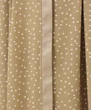 FIEGD19120 OFUON le MK(オフオン　ル　エムケー) ドット柄ウエストタックワンピース/洗濯機で洗える/WEB限定サイズあり モカベージュ