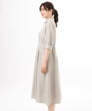 FIEGD22120 OFUON le MK(オフオン　ル　エムケー) 六分袖スキッパーワンピース/UVカット/洗濯機で洗える/WEB限定サイズあり ライトブルー