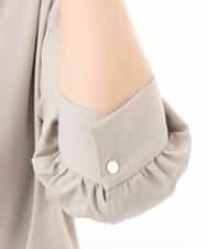 FIEGD22120 OFUON le MK(オフオン　ル　エムケー) 六分袖スキッパーワンピース/UVカット/洗濯機で洗える/WEB限定サイズあり ライトブルー