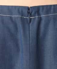 FIEGD24110 OFUON le MK(オフオン　ル　エムケー) 配色ステッチ デニムライクワンピース/洗濯機で洗える/WEB限定サイズあり ネイビー